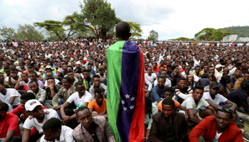 Sidama activists gather for a rally in support of their statehood claims (Reuters/Tiksa Negeri)