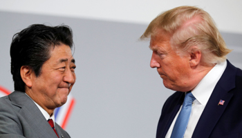 US President Donald Trump and Japan's Prime Minister Shinzo Abe (Reuters/Carlos Barria)