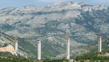 A bridge under construction for the Bar-Boljare highway in Bioce, Montenegro, June 7, 2018 (Reuters/Stevo Vasiljevic)