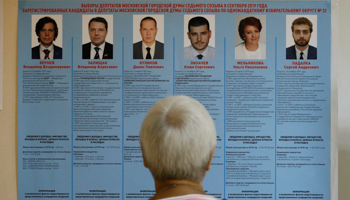 A list of candidates for the Moscow city council (Reuters/Shamil Zhumatov)