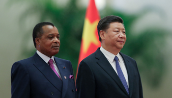 President of the Republic of Congo Denis Sassou Nguesso and China's President Xi Jinping, 2018 (Reuters/Lintao Zhang)