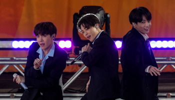 Members of K-Pop band BTS perform on ABC's 'Good Morning America' show in New York City (Reuters/Brendan McDermid)