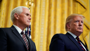 US President Donald Trump and Vice President Mike Pence attend a White House event in Washington, United States, September 27 (Reuters/Kevin Lamarque)