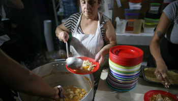 A soup kitchen in Buenos Aires (Reuters/Agustin Marcarian)