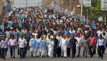 A protest in Kolkata against the National Register of Citizens (Reuters/Rupak De Chowdhuri)