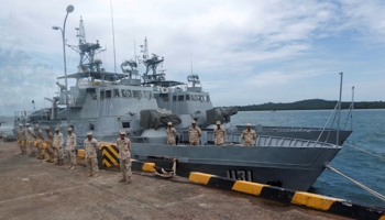 Sailors at the Ream naval base in Cambodia (Reuters/Samrang Pring)