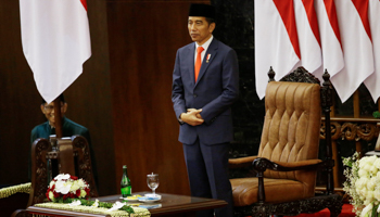 President Joko ‘Jokowi’ Widodo at his inauguration on October 20 (Reuters/Achmad Ibrahim)
