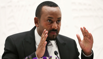 Ethiopia's Prime Minister Abiy Ahmed speaks at a news conference at his office in Addis Ababa, Ethiopia August 1, 2019 (Reuters/Tiksa Negeri)
