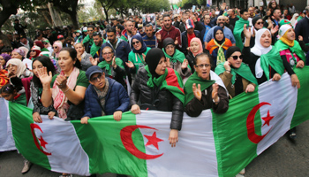 Demonstrators in Algiers march against planned elections, November 22 (Reuters/Ramzi Boudina)