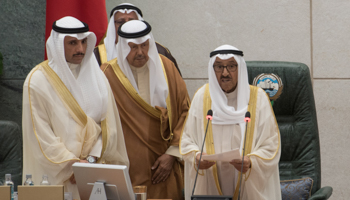 Kuwait's Emir Sabah al-Ahmad Al Sabah addresses parliament, October 29 (Reuters/Stephanie McGehee)
