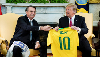 Brazilian President Jair Bolsonaro and US President Donald Trump (Reuters/Kevin Lamarque)