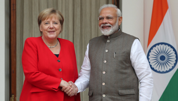 German Chancellor Angela Merkel and Indian Prime Minister Narendra Modi (Reuters/Adnan Abidi)