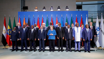 African heads of states with German Chancellor Angela Merkel during the 'G20 Compact with Africa' summit at the Chancellery in Berlin, Germany, November 19 (Reuters/Fabrizio Bensch)