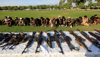 Captured Islamic State militants in Nangarhar (Reuters/Parwiz)