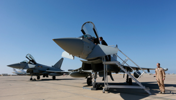 Typhoon fighter jets in Muscat, Oman (Reuters/Stefan Wermuth)