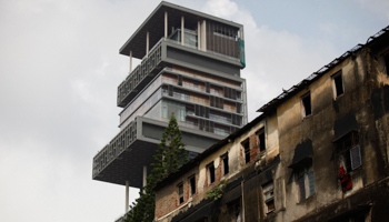 A view of ‘Antilia’, Mukesh Ambani’s 27-storey residence in Mumbai (Reuters/Danish Siddiqui)