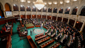 Tunisia's new parliamentarians are sworn in, November 2019 (Reuters/Zoubeir Souissi)