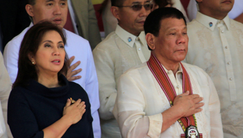 President Rodrigo Duterte (right) and Vice President Leni Robredo (left) (Reuters/Romeo Ranoco)