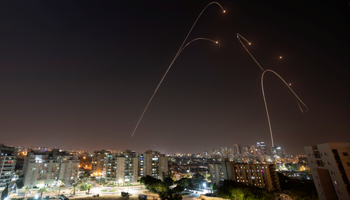 Israel’s Iron Dome defence system intercepts rockets from Gaza, November 2019 (Reuters/Amir Cohen)