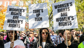 Google workers protest in New York, United States (Reuters/Jeenah Moon)