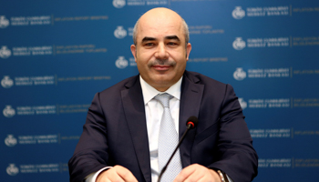 Central Bank Governor Murat Uysal announces the start of monetary easing July 2019 (Reuters/Alp Eren Kaya)