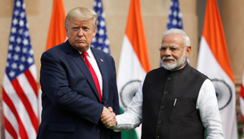 US President Donald Trump and Indian Prime Minister Narendra Modi (Reuters/Al Drago)
