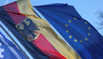 German and EU flag (Reuters/Ralph Orlowski)