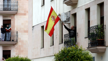 A man waving a Spanish flag (Reuters/Jon Nazca)