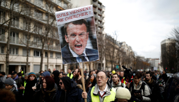 Pension reform protesters in Paris (Reuters/Benoit Tessier)