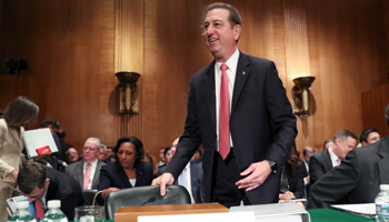 Comptroller of the Currency Joseph Otting arrives to testify before the Senate, Washington, United States, May 15, 2019 (Reuters/Jonathan Ernst)