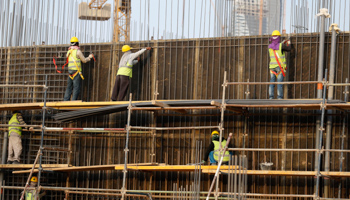 Indian labourers at a construction site in Riyadh (Reuters/Faisal Al Nasser)