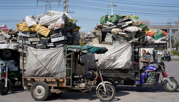 Tricycles carrying electronic waste at a recycling park in Guangdong (Reuters/Aly Song)