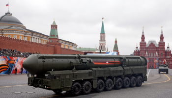 A Yars RS-24 intercontinental ballistic missile is driven across Red Square in Moscow (Reuters/Maxim Shemetov)