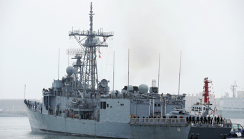 The Royal Australian Navy's HMAS Melbourne in Qingdao, China, April 21, 2019 (Reuters/Jason Lee)