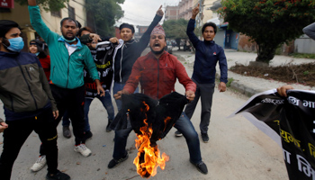 Anti-India protests in Nepal (Reuters/Navesh Chitrakar)