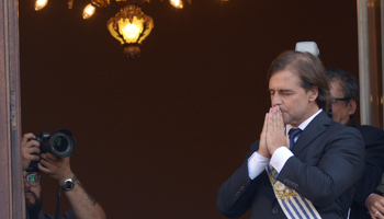 President Luis Lacalle Pou following his inauguration (Reuters/Andres Cuenca Olaondo)
