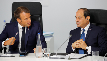 French President Emmanuel Macron and Egypt's President Abdel Fattah el-Sisi in France, 2019 (Reuters/Philippe Wojazer)