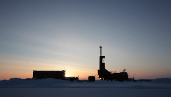 An oil drilling rig in Prudhoe Bay, Alaska, March 17, 2011 (Reuters/Lucas Jackson)