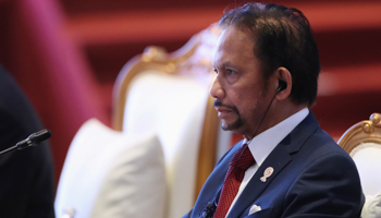 Sultan Hassanal Bolkiah at an ASEAN-China summit last year (Reuters/Soe Zeya Tun)