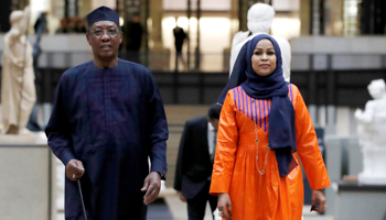 President Idriss Deby and his wife Hinda, 2018 (Reuters/Ian Langsdon)