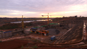 Ongoing construction at the site of the Karuma hydroelectric power station (Reuters/James Akena)