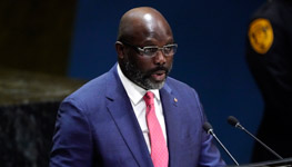 Liberia's President George Weah addresses the 74th session of the UN General Assembly, New York, September 25, 2019 (Reuters/Carlo Allegri)