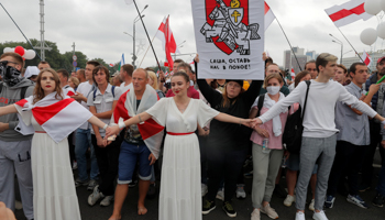 The latest mass demonstration in Minsk, August 23 (Reuters/Vasily Fedosenko)