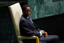Zambia's President Edgar Lungu before addressing the UN General Assembly, New York., September 25, 2019 (Reuters/Carlo Allegri)