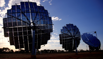 A solar panel array at the Windorah Solar Farm in outback Queensland, Australia, August 2017 (Reuters/David Gray)