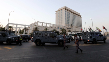 Security forces mobilise against teachers’ protests, Amman, July 2020 (Shutterstock/Str/Epa-Efe)