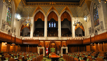 Canada’s House of Commons chamber (Wangkun Jia/Shutterstock)