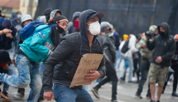 Anti-government protesters in Bogota, Colombia (Shutterstock)