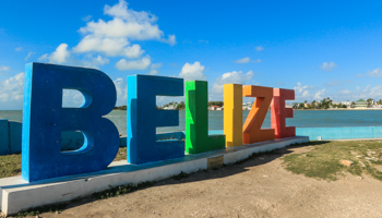 A sign in Belize city (Shutterstock/Dave Primov)