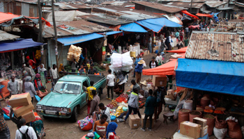People shop at a market in Addis Ababa (Roland Marske/imageBROKER/Shutterstock)